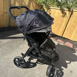 Jeep Destination Ultralight Side x Side Double Stroller, Midnight