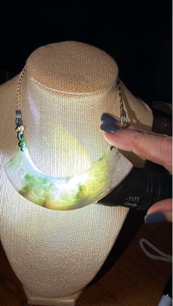 Carved Jade Statement Necklace