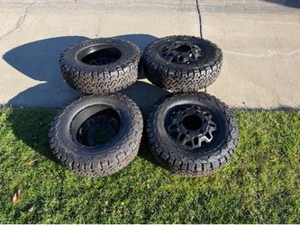 2025 Mercedes Sprinter 3500 Rims & BFGoodrich KO2 LT245|75R16 Tires Black DUALLY 16" Wheels 6x205