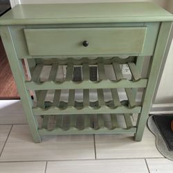 Wine Rack Table With Drawer