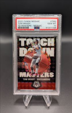 2020 Tom Brady Mosaic Touchdown Masters Prizm PSA 10