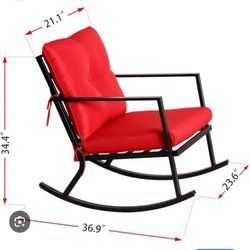 2 pcs new patio rocking chairs in box