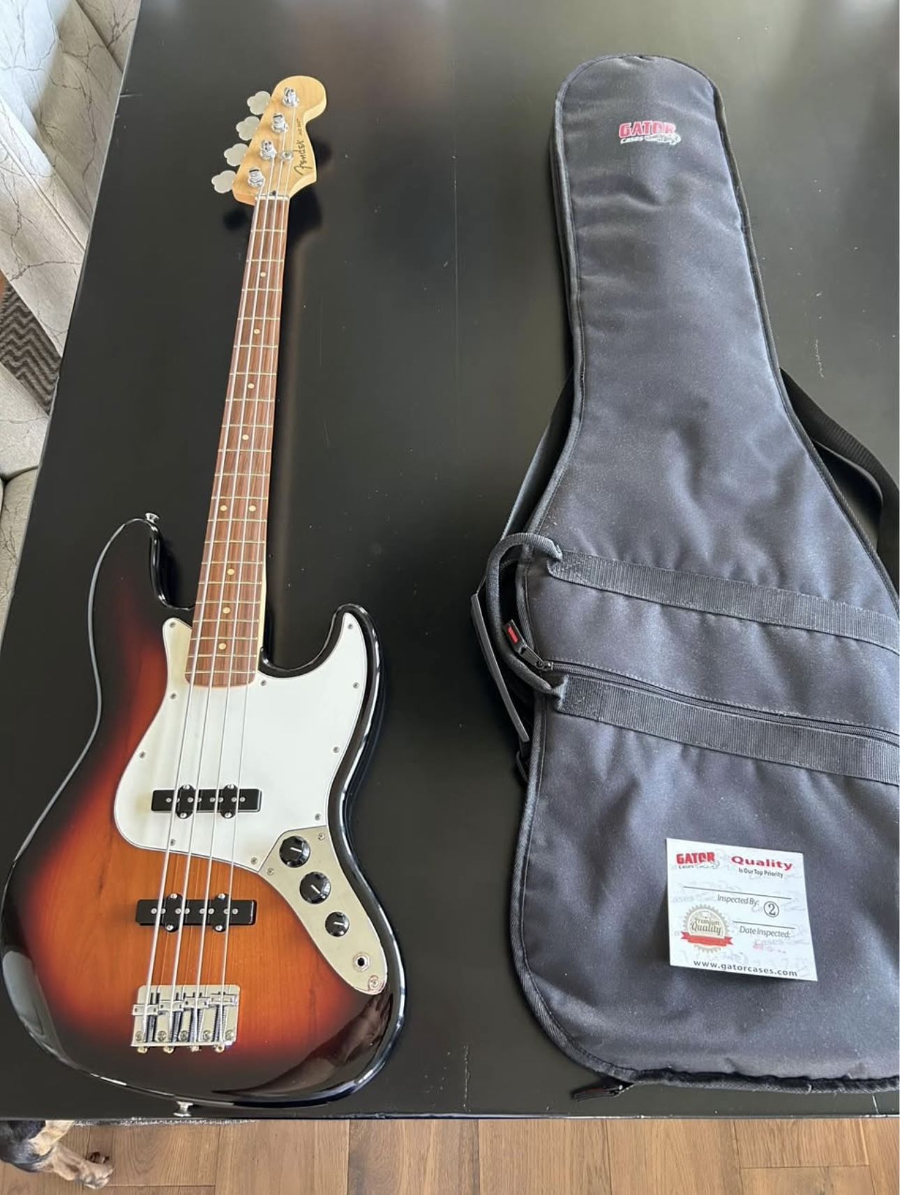 Fender Jazz Bass Guitar (Made In Mexico) With Gig Bag