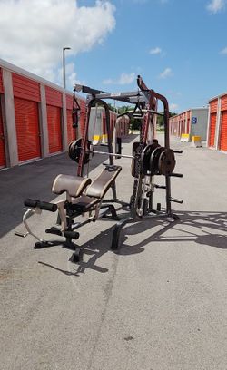 45²+35²+25²+1Barra7ft+Bench+Rack Smith + 4 Mats 6x4Thick3/4. Delivery cheap/Barato for extra 