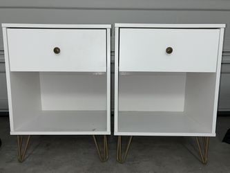 Pair Of White Side Tables
