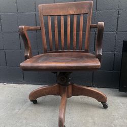 Antique Banker Swivel Chair 