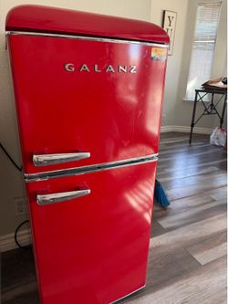 Galanz red fridge