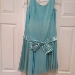 Vintage 60's women's  blue-turquoise short Cocktail Party dress 5/6 Mint cond