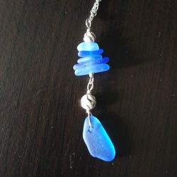 925 Sterling Silver Sea glass Necklace