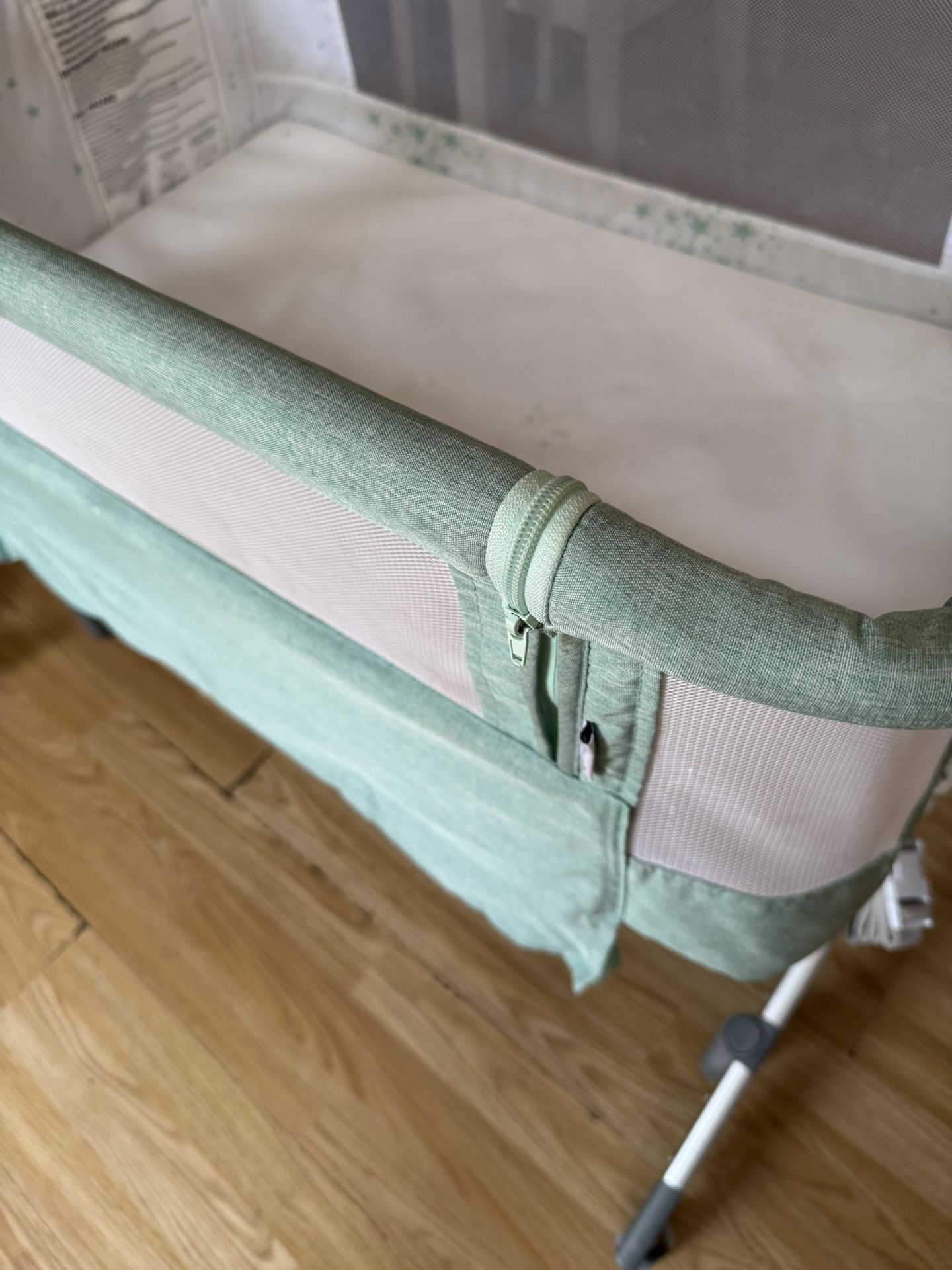 Cuna Para Bebe Color Menta A $60