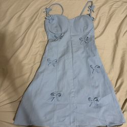 light blue ribbon dress