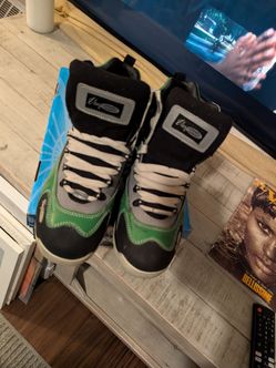 Vasque Boys Ankle Hiker Boots Leather Lace-Up Green/Gray/Black US 7 EU 39.5