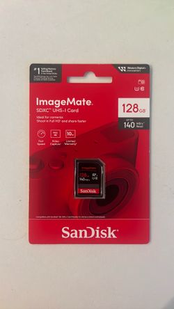 NEW Sealed SanDisk ImageMate 128GB SD card for photo and FHD video