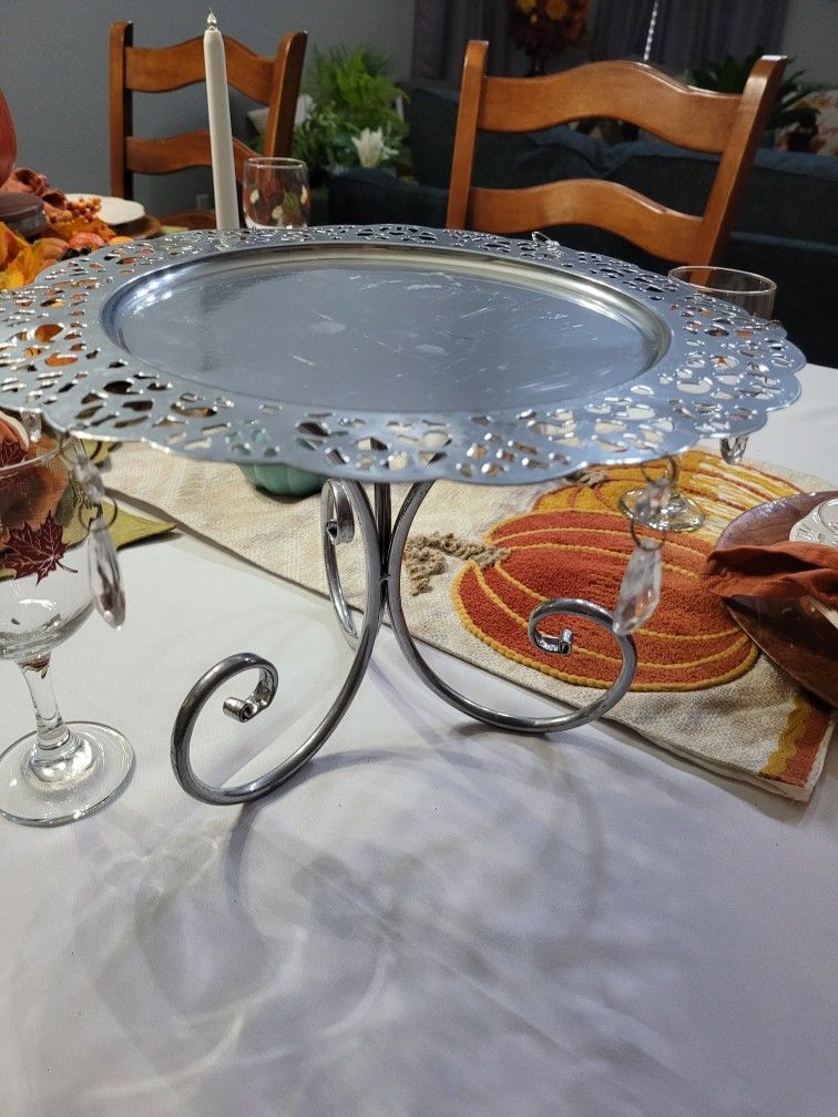 Tall Metal Cake Stand $5