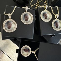 Custom Personalized Photo Pendant With Chain