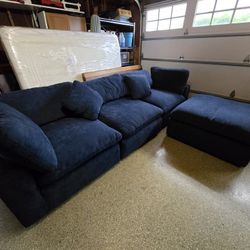 Zone Blue 4-Piece Couch