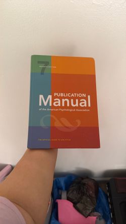 Publication Manual 7th