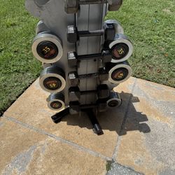 Dumbbell Rack with Weights  