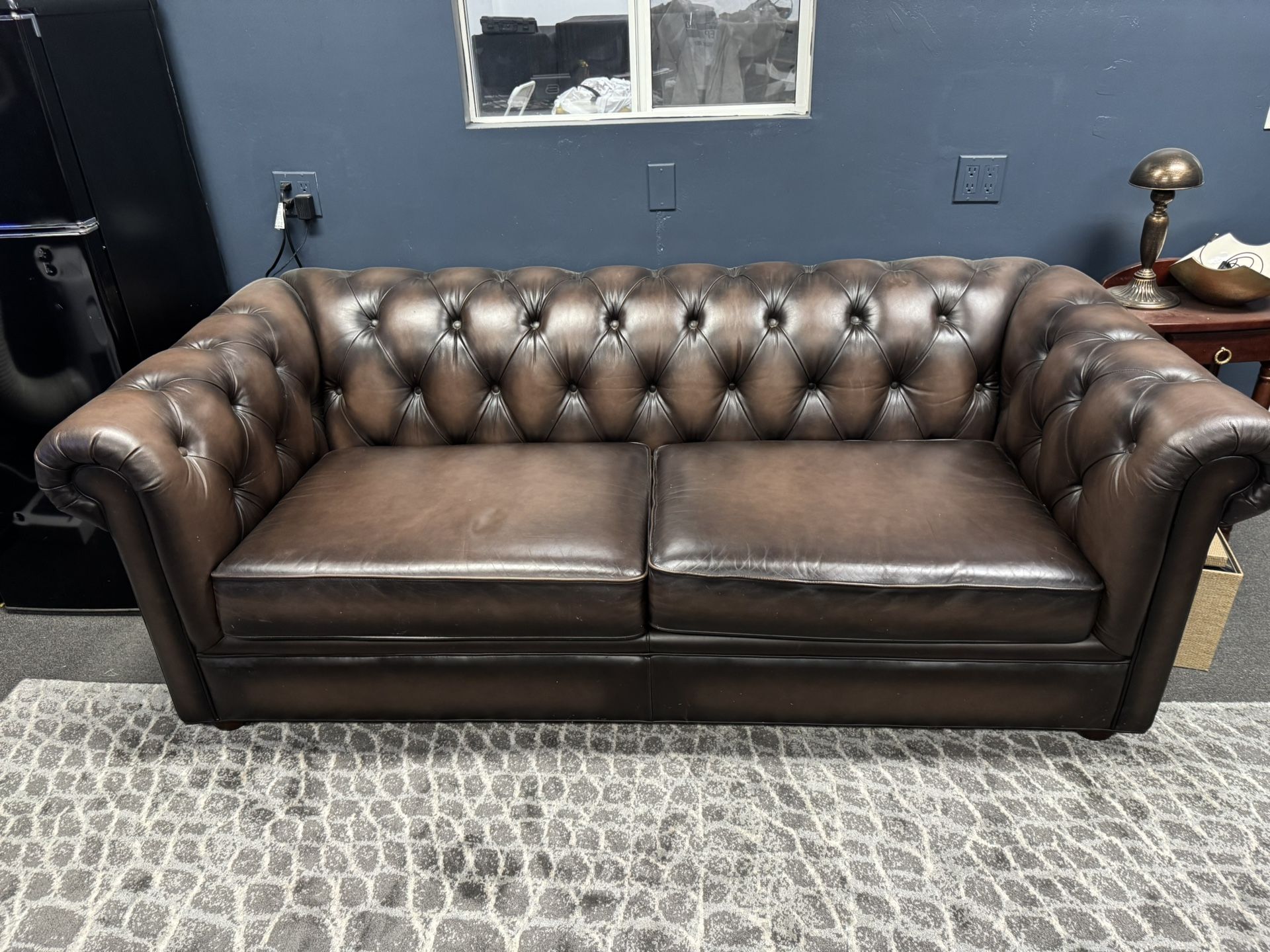 Brown Leather Sofa