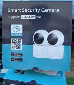 Yoosee Smart Security Camera 2‑Pack, 2.4G & 5G Dual‑Band WiFi Indoor Cam with AI Event Detection, TF Card & Cloud Storage, Multi‑User Sharing, Baby Pe