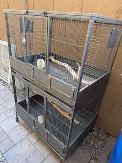 2 tier bird cage