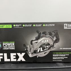 FLEX 24V 7 1/4in Circular Saw Rear Handle Stacked Lithium Battery Kit