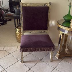 Vintage Antique Chair In Purple