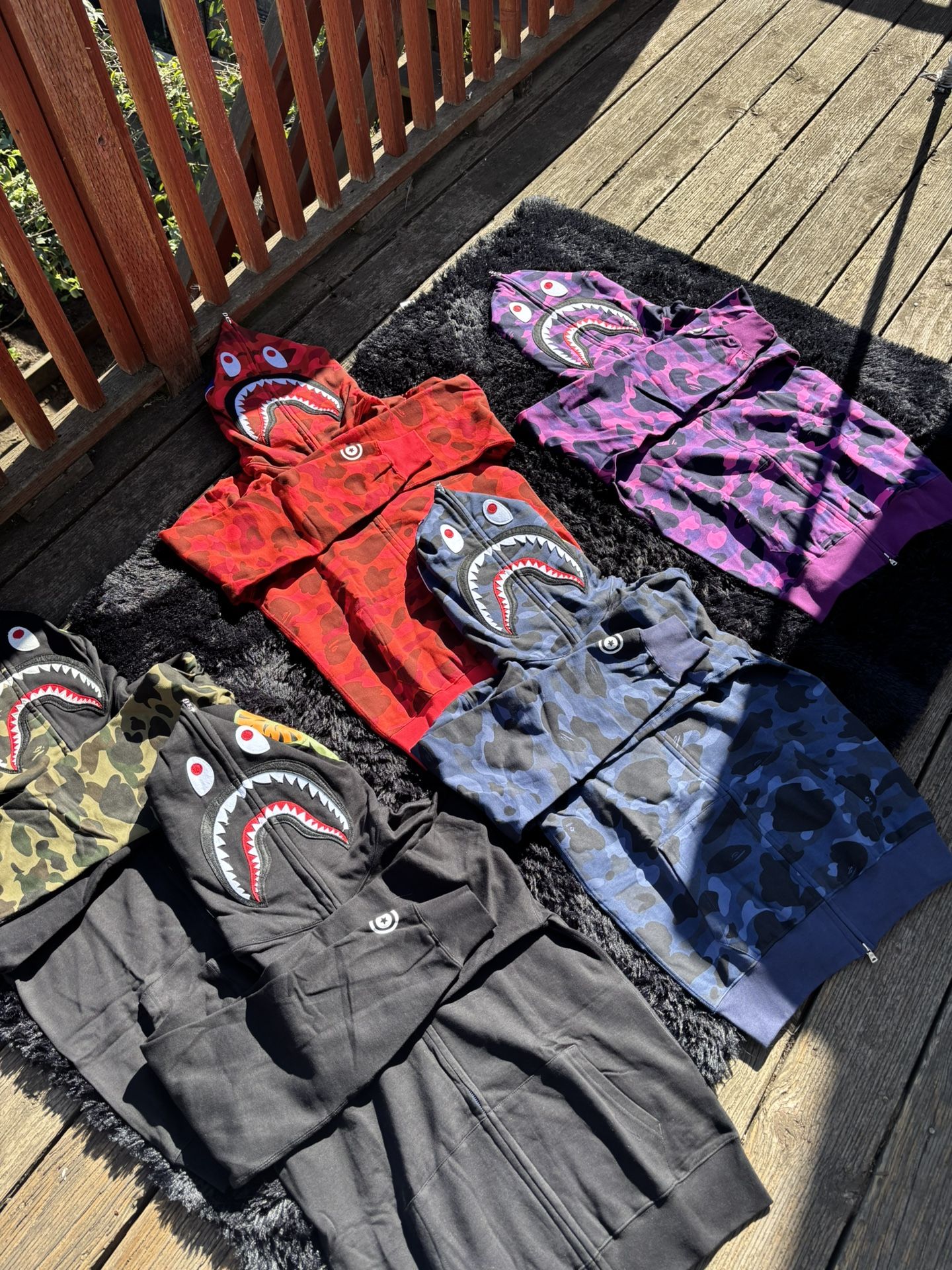 Bape Shark Zip Up Hoodies • 5 Colors Available