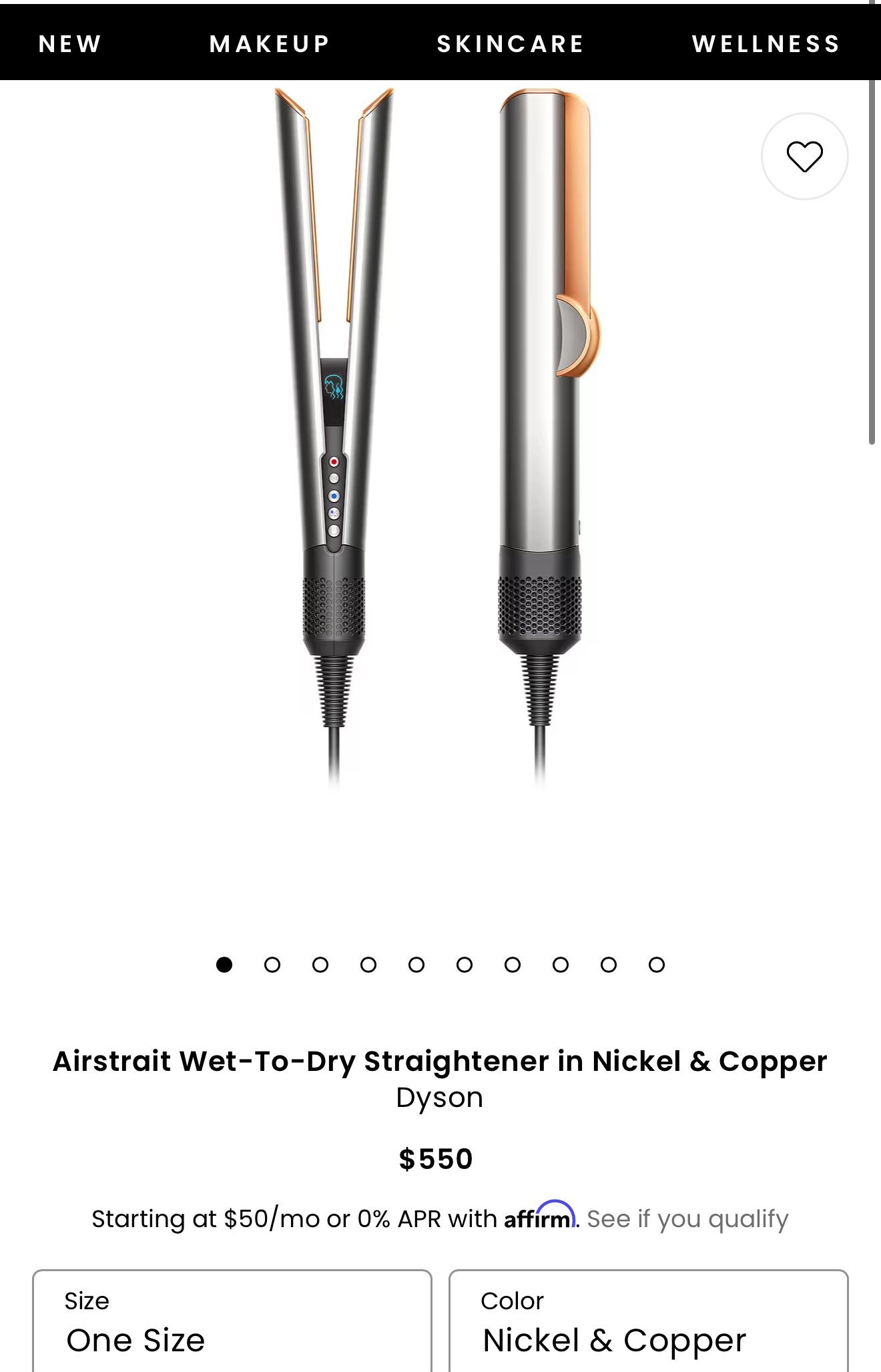 Dyson Airstraight in Nickel & Copper