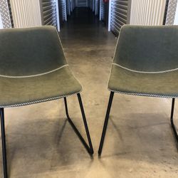 HeuGah Faux Leather Dining Chairs Set of 2!!