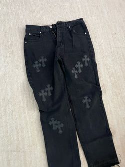 Black Chrome Hearts jeans