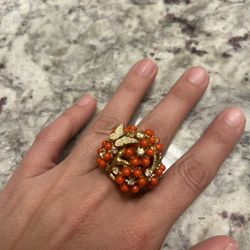 Juicy couture garden part cluster adorned ring 