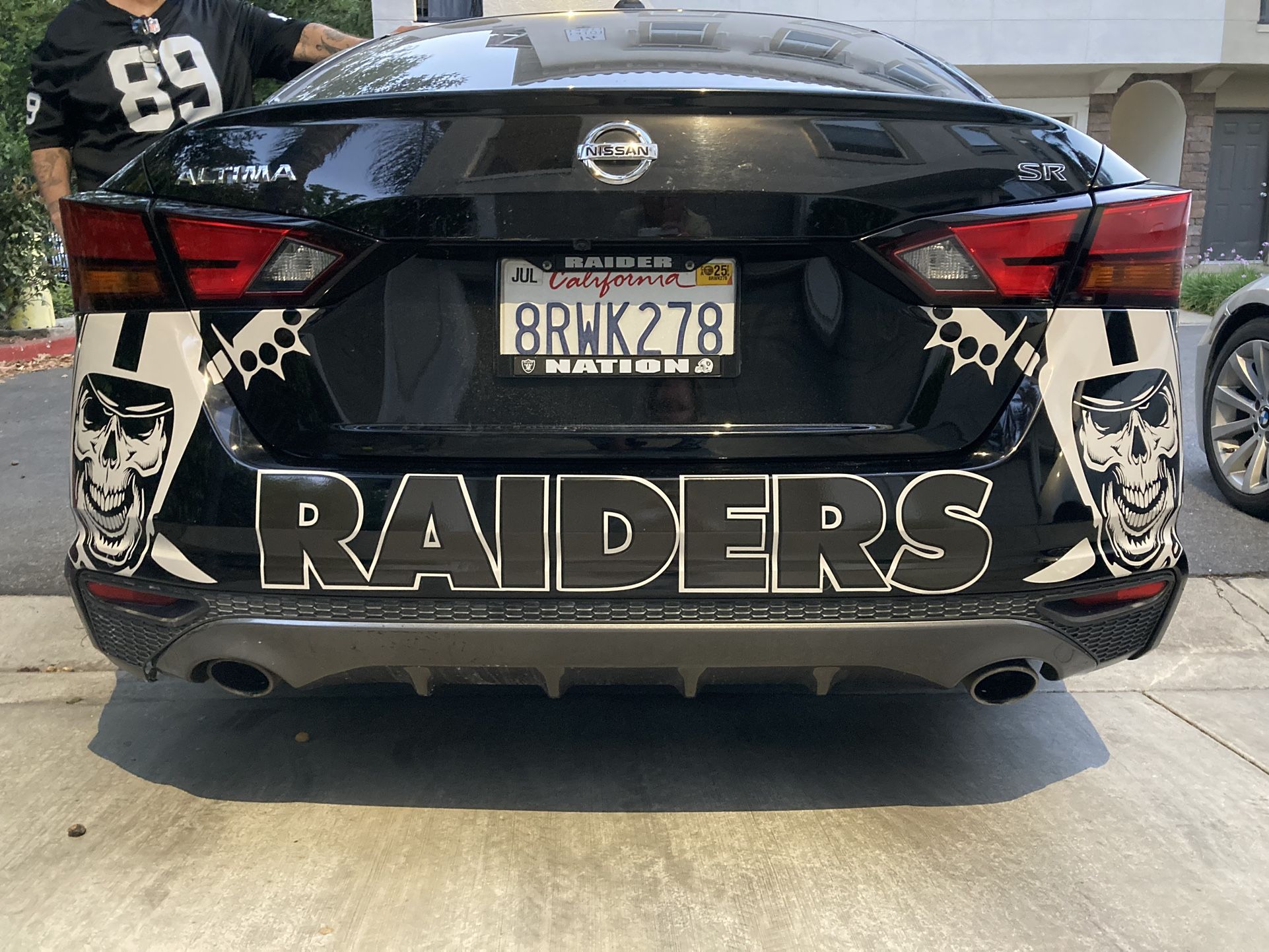 Black Reflective Raiders Decal
