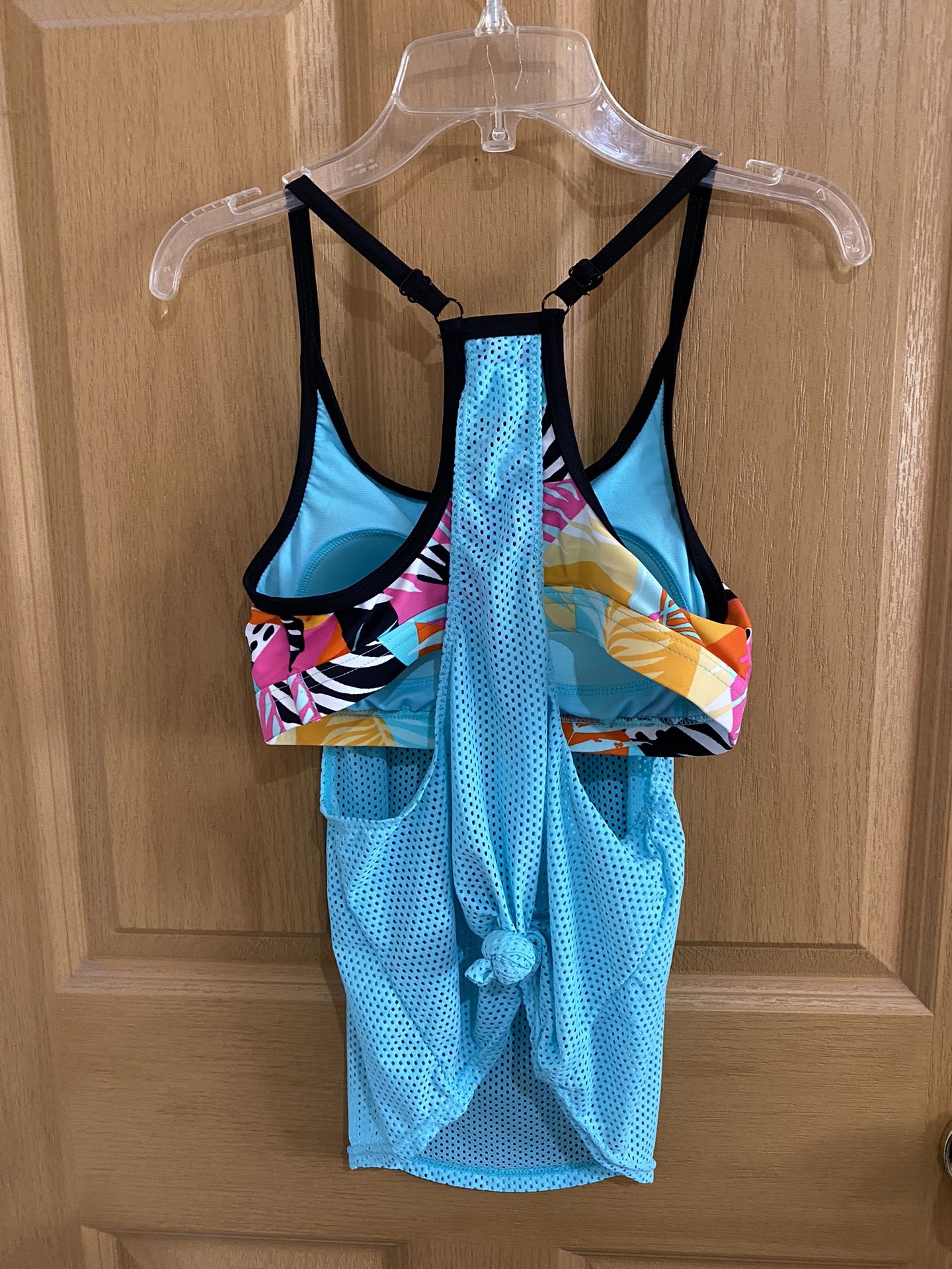 ZX Sport Women’s Size S Bikini Top — Bright Colors With Mesh