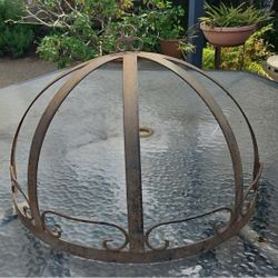 Vintage Rustic Wrought Iron Wall Mount Half Dome/Wall Decor