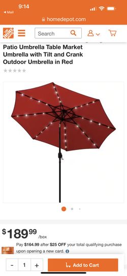 Solar 9 Ft Umbrella,