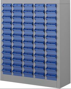 Yeeoy - 60 Drawer Parts Cabinet, Nuts and Bolts Storage Organizer, Gray Bolt Bins for Shop, Small Parts Organizer Drawers, Hardware Storage Cabinet, G