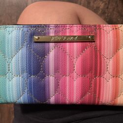 Betsey Johnson Rainbow Hearts Full Length Wallet