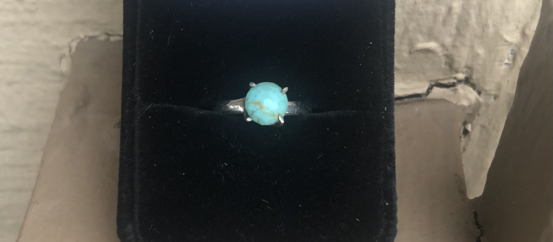 Nice Vintage Sterling Silver .925 Turquoise Ring Size 5.25