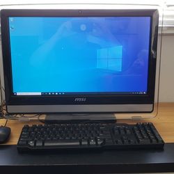 MSI 22" Touchscreen All In One Great For Homeschooling & Work At Home. Read Ad!