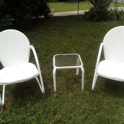 Patio Furniture Set - 2 Chairs & Table 