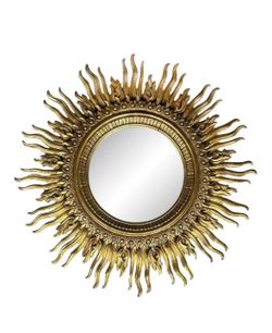 Monumental Francisco Hurtado, Carved Sunburst Wall Mirror