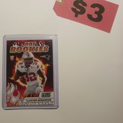 Treveyon Henderson New England Patriots 2025 Panini Score FB Hot Rookies #12