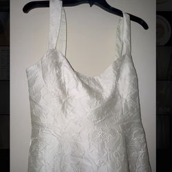 New Ivory/pearl Midi Dress Size L Fits: M-L 
