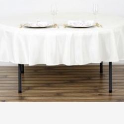 Round Ivory tablecloths