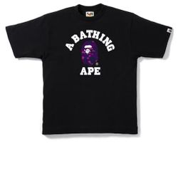 Purple Bape Iconic Logo Tee