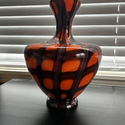 Vintage 1930s Kralik Glass Art Vase