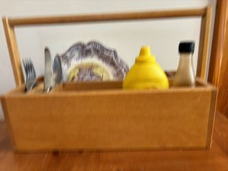 Wooden Picnic Caddy