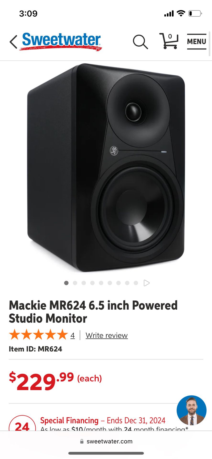 Mackie Mr624 Powered Monitors