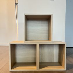 IKEA EKET Cube Shelves (Set of 3 – White Stained Oak Effect)